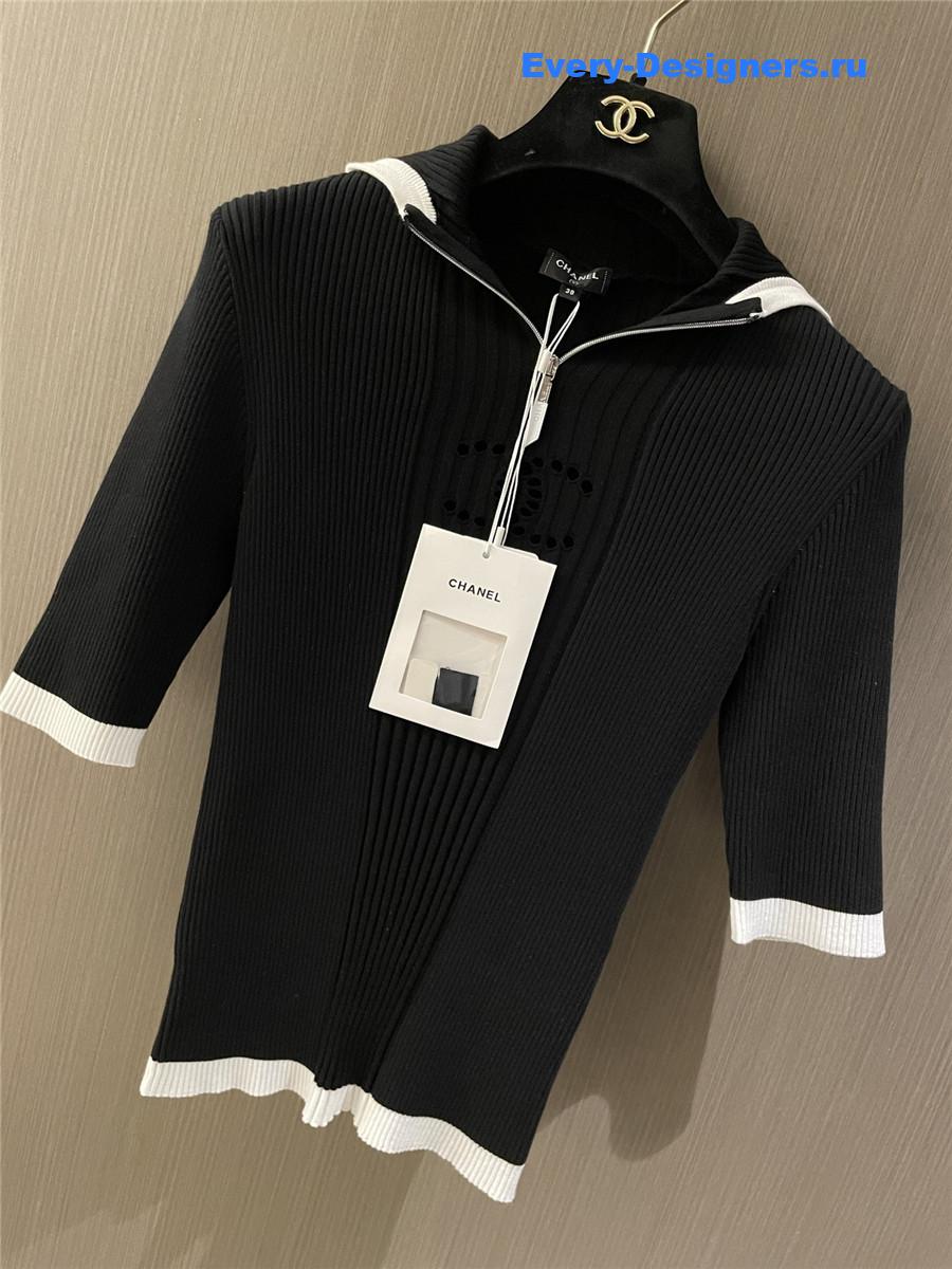 Ch**el hooded knitted top