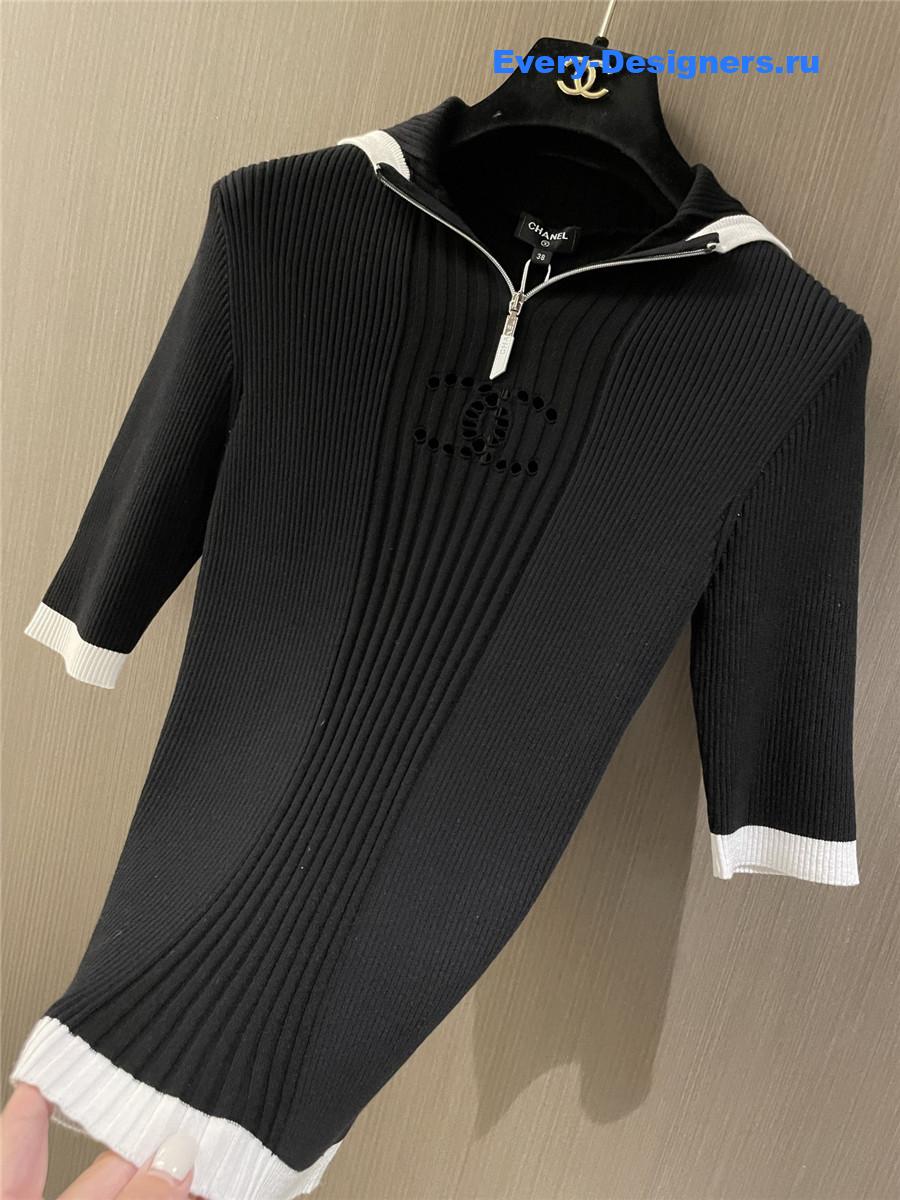 Ch**el hooded knitted top