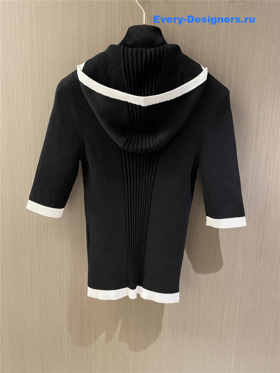 Ch**el hooded knitted top