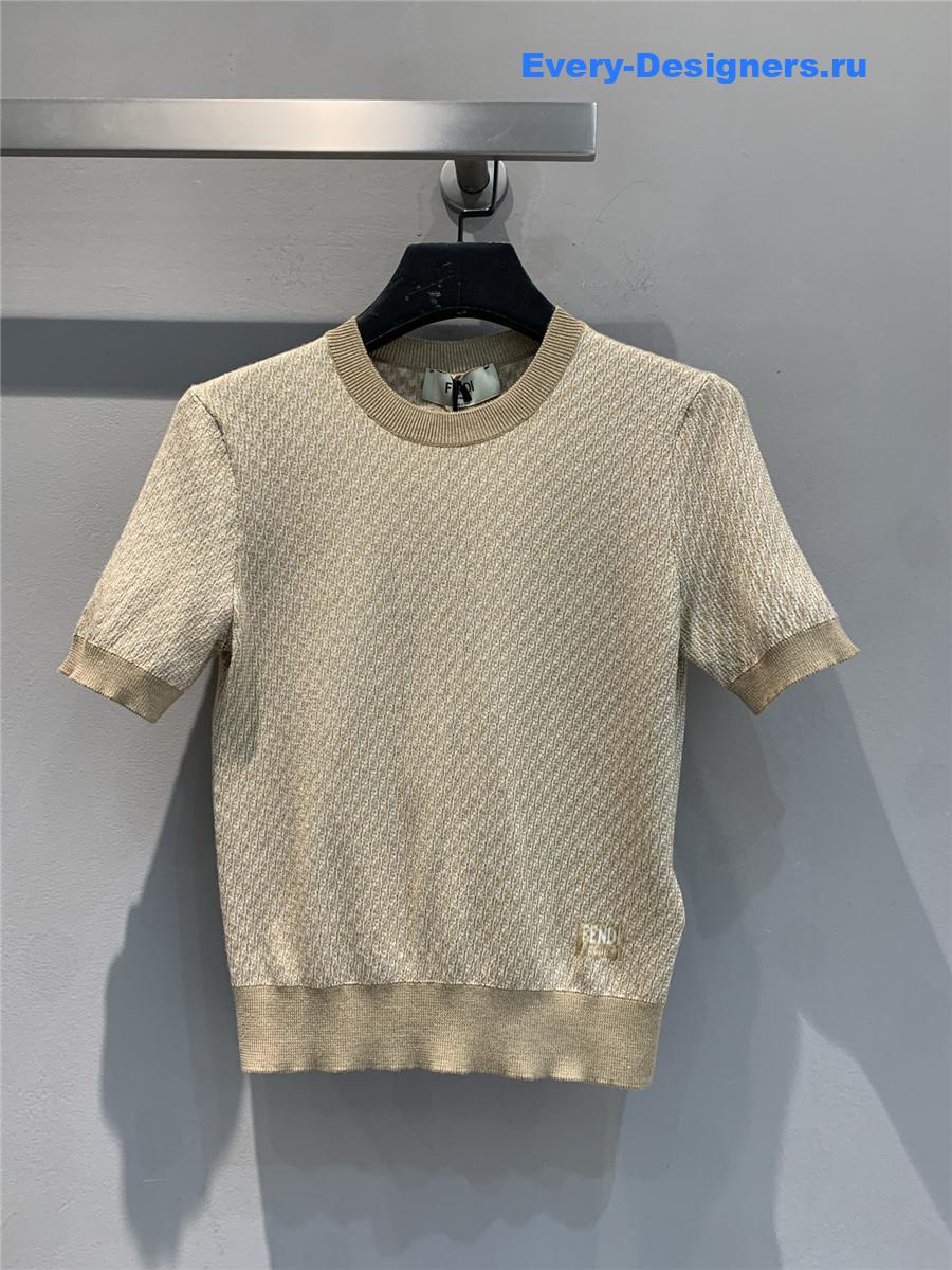 F**di brown knitted t-shirt