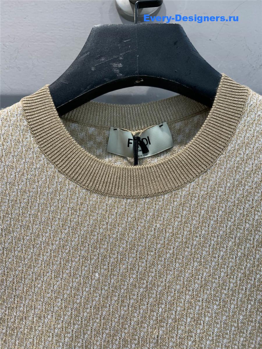 F**di brown knitted t-shirt