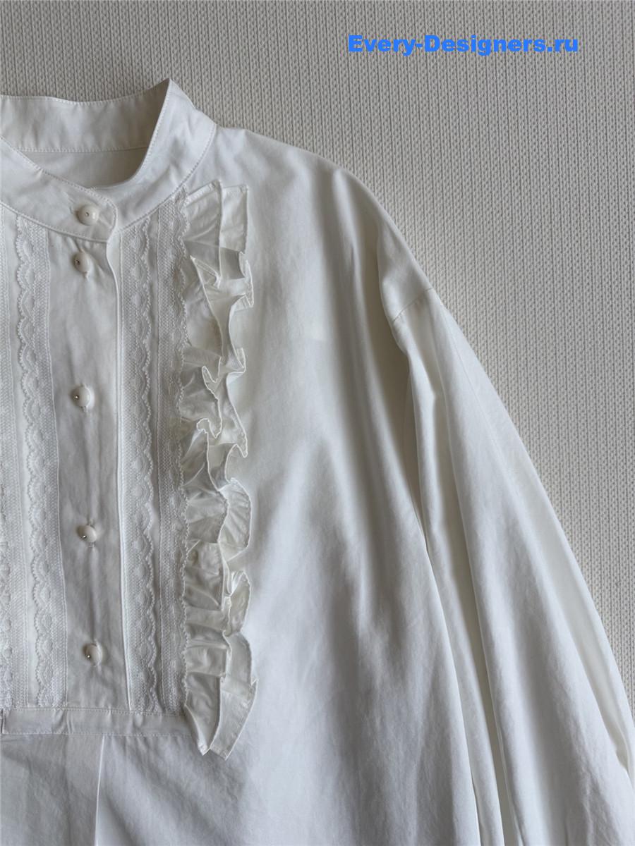 Va1e*ntin0 lace-trimmed blouse