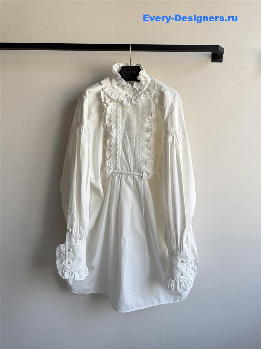 Va1e*ntin0 ruffled shirt dress