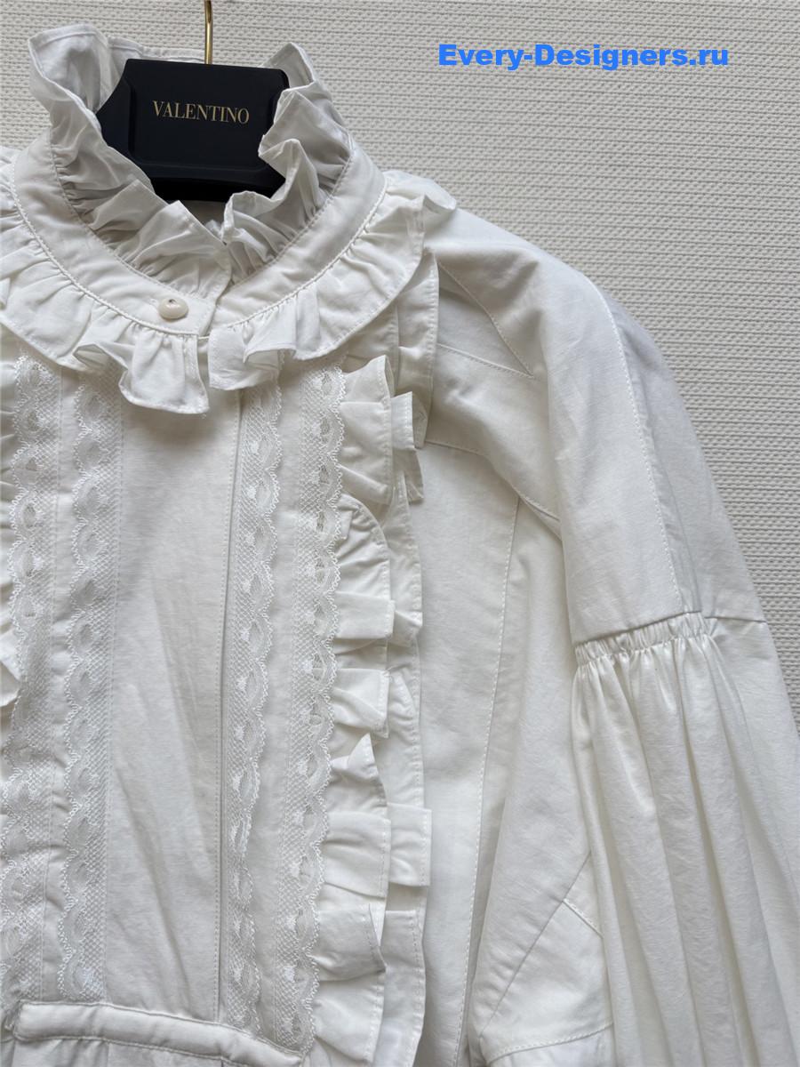 Va1e*ntin0 ruffled shirt dress