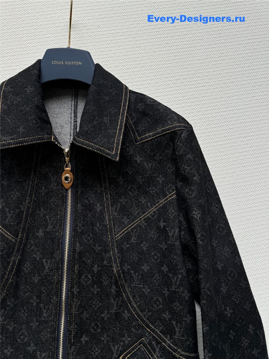 l0vis Vvtt0n monogram denim zip-up jacket