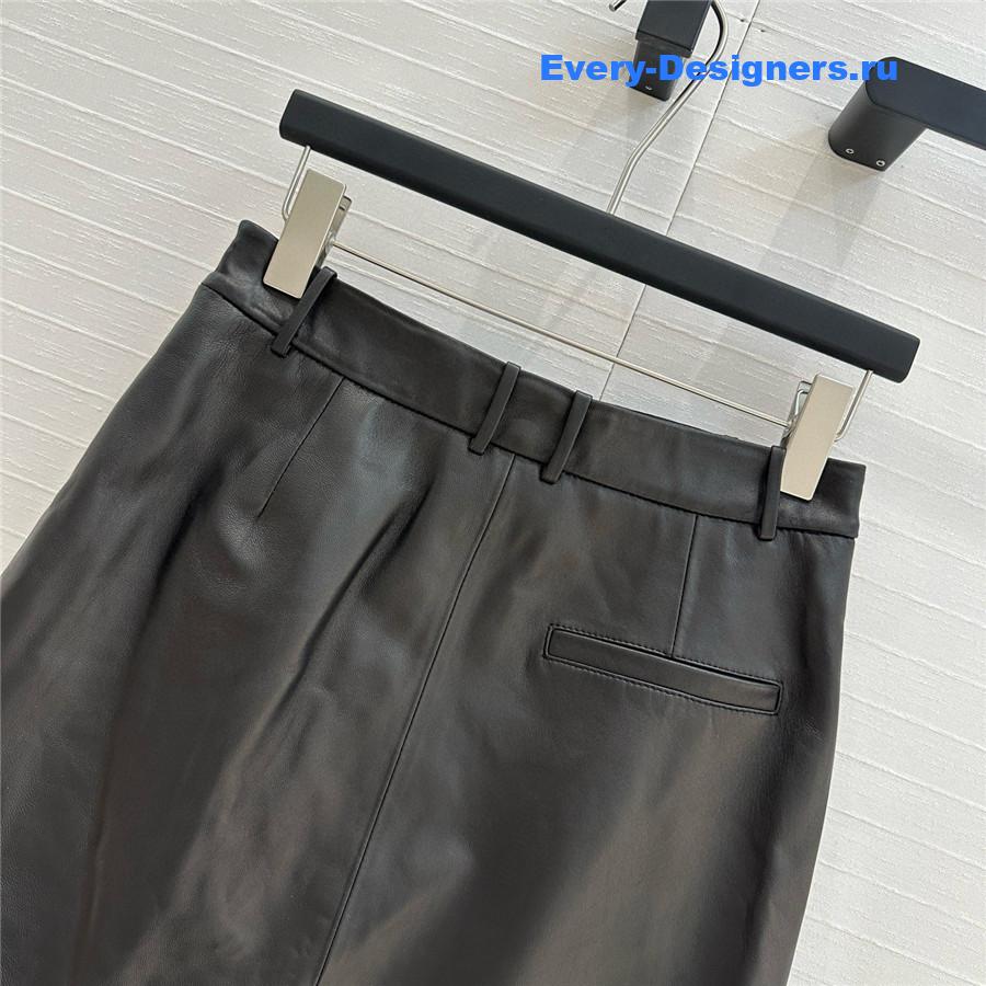 L0ew* draped leather miniskirt
