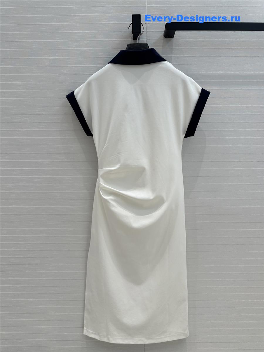 Miu Miu Mini Polo Dress in White