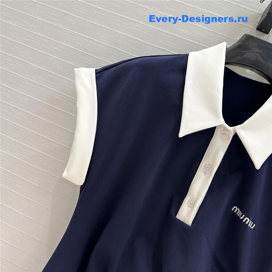 Miu Miu Dark Blue Polo Dress