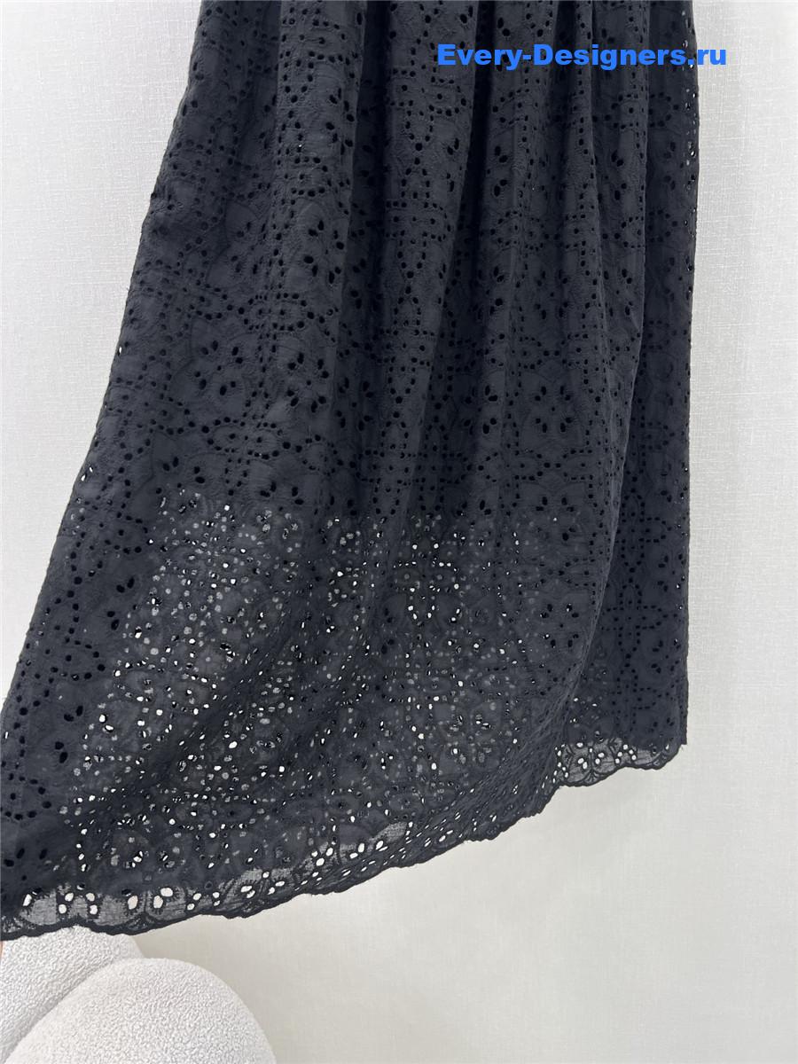 Va1e*ntin0 lace midi skirt in black