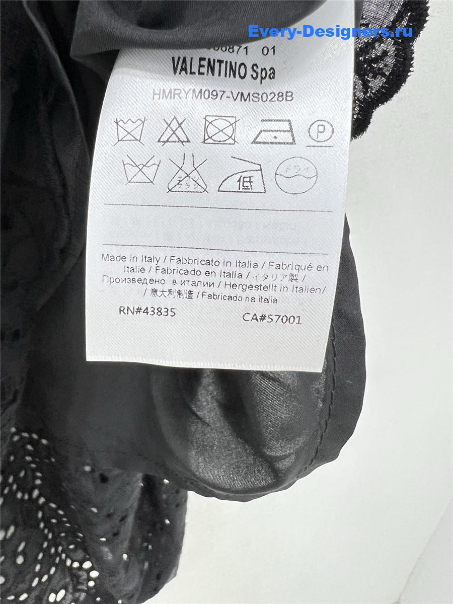 Va1e*ntin0 lace midi skirt in black