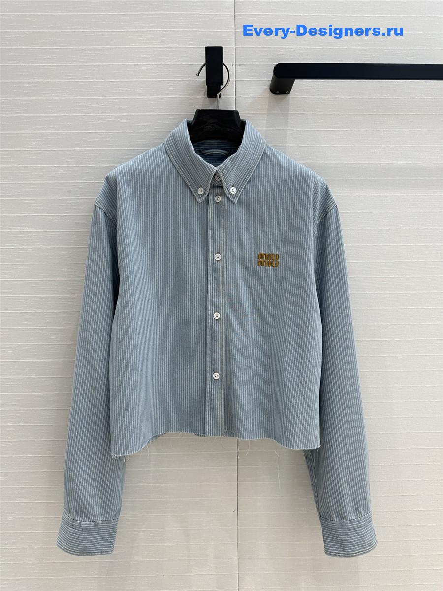 Miu Miu Striped Denim Shirt