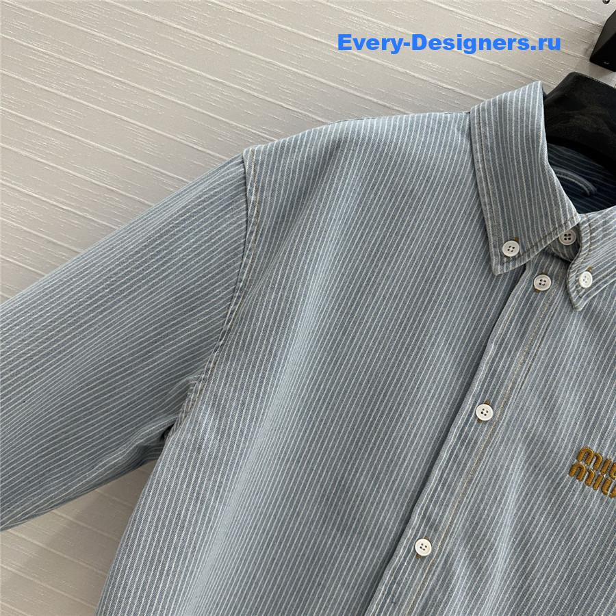 Miu Miu Striped Denim Shirt