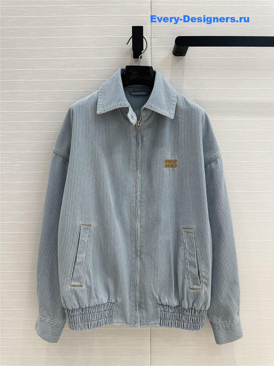 Miu Miu Striped Denim Jacket