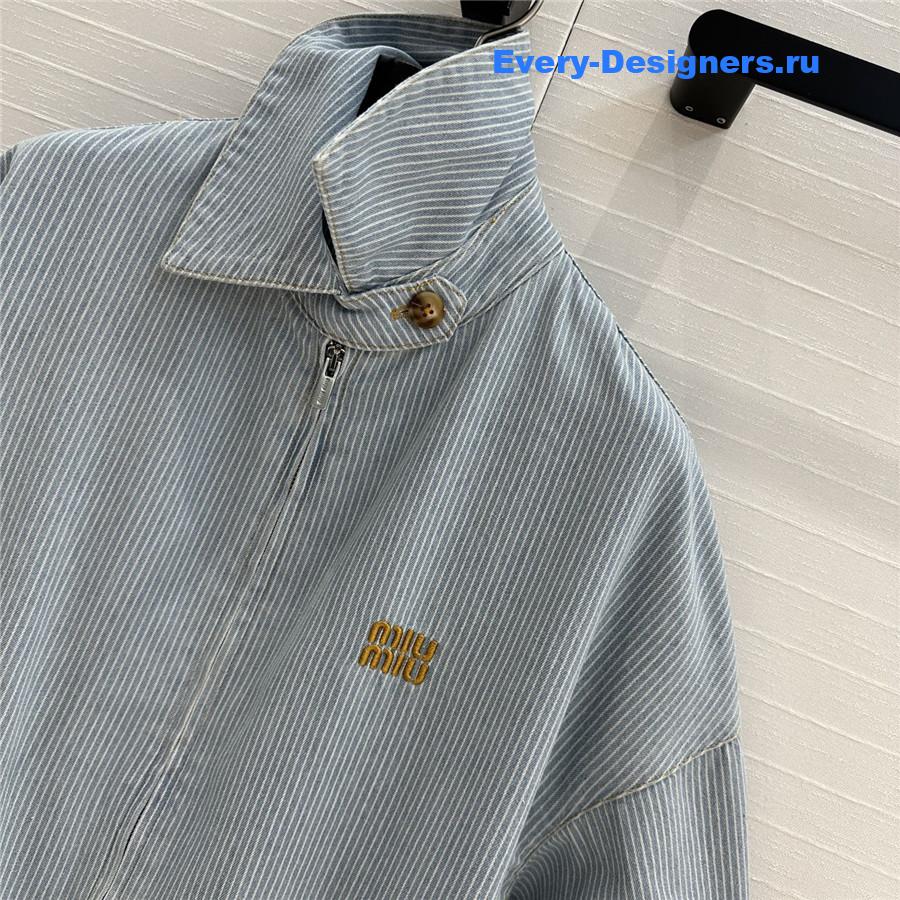 Miu Miu Striped Denim Jacket