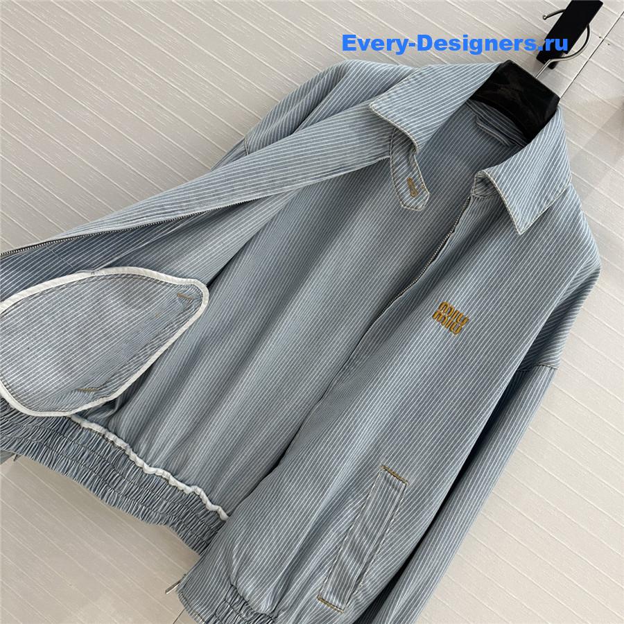 Miu Miu Striped Denim Jacket