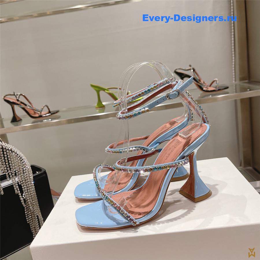 Amina Muaddi Gilda Sandals In Purple