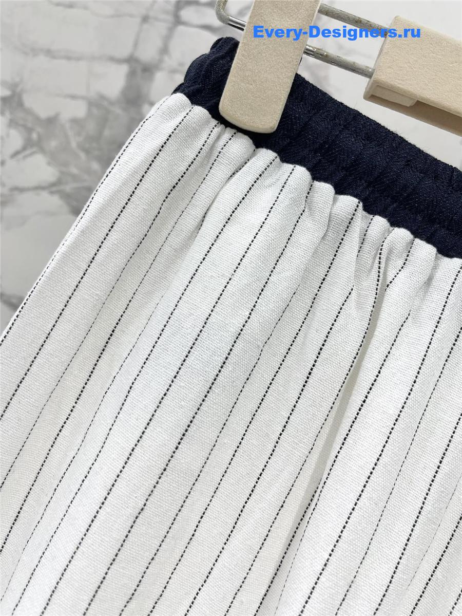Miu Miu Logo Stripe Trousers