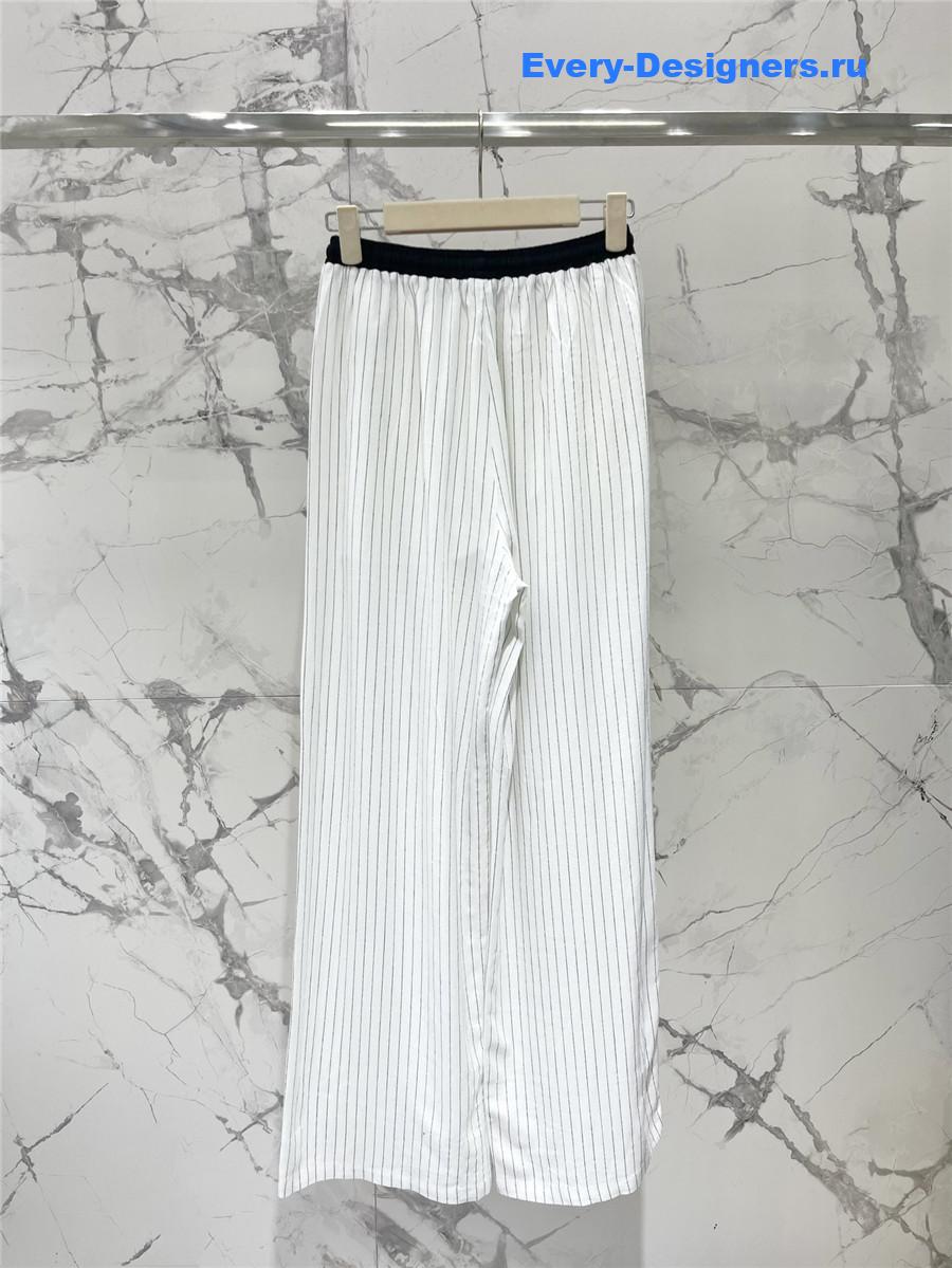 Miu Miu Logo Stripe Trousers