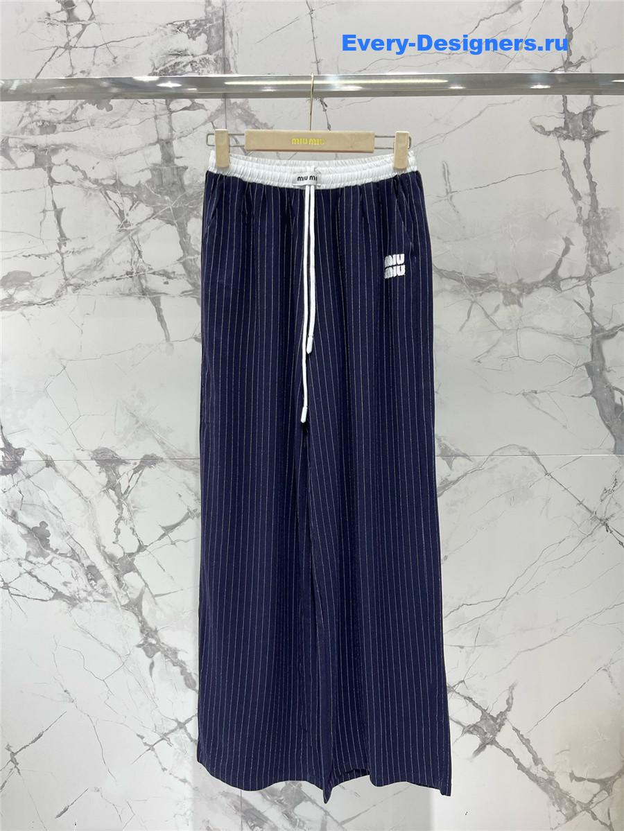 Miu Miu Blue Stripe Trousers