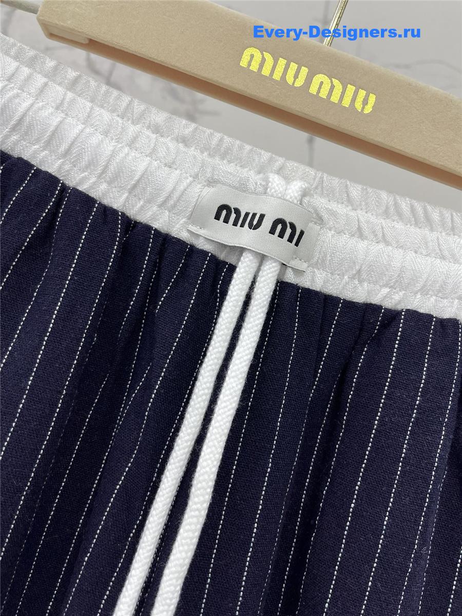 Miu Miu Blue Stripe Trousers