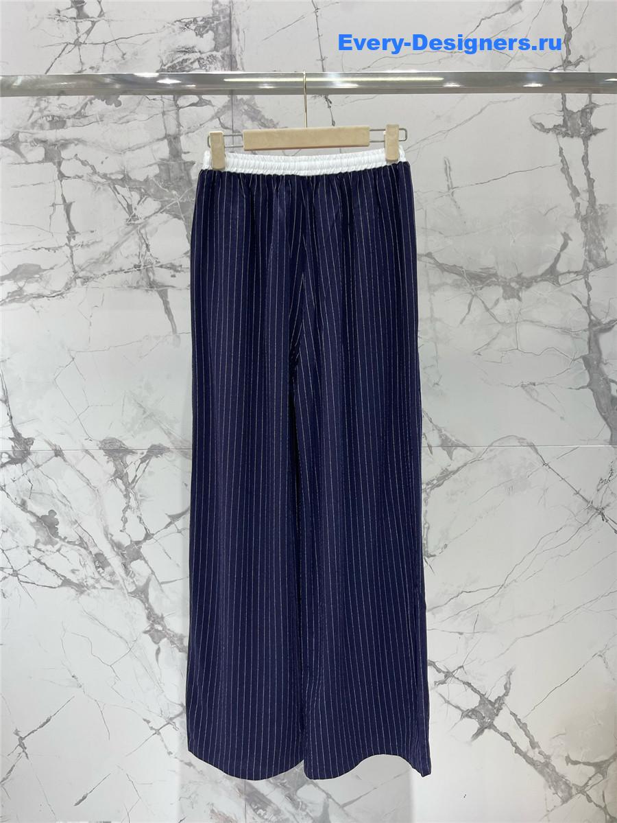 Miu Miu Blue Stripe Trousers