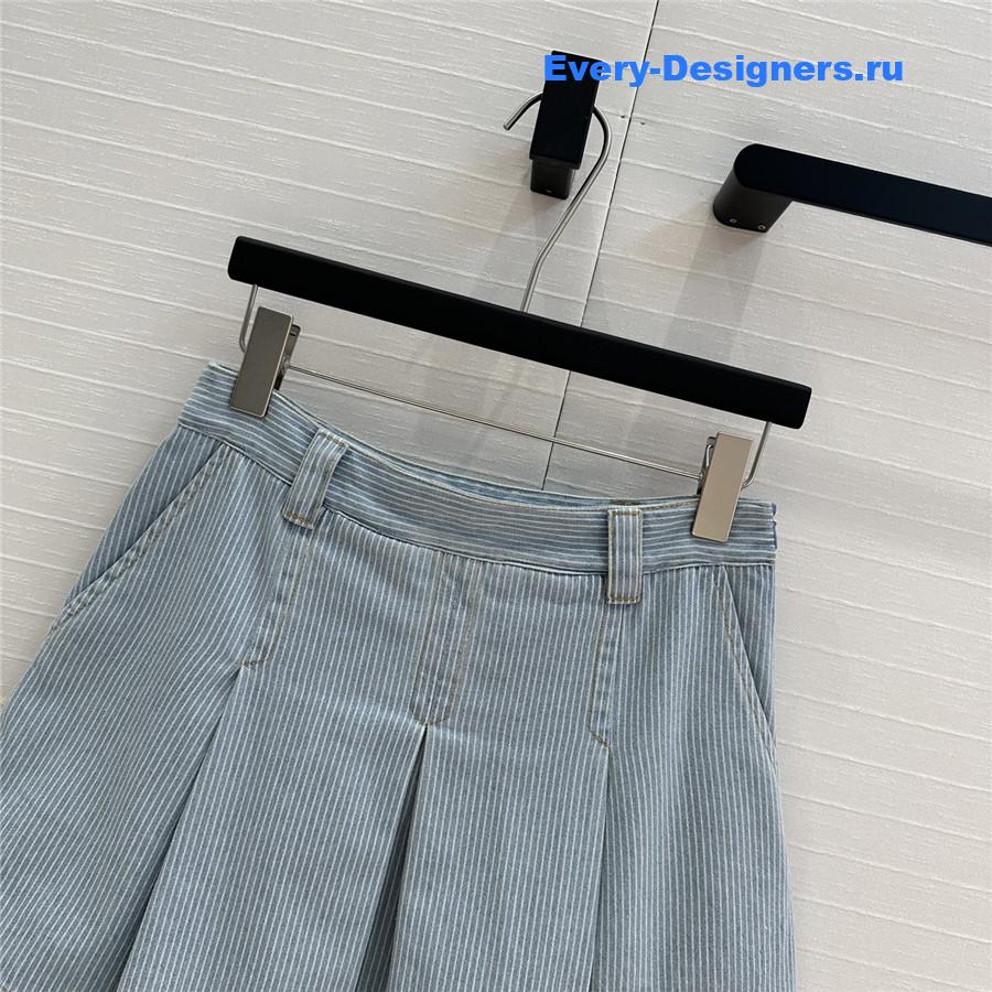 Miu Miu Light Blue Denim Skirt