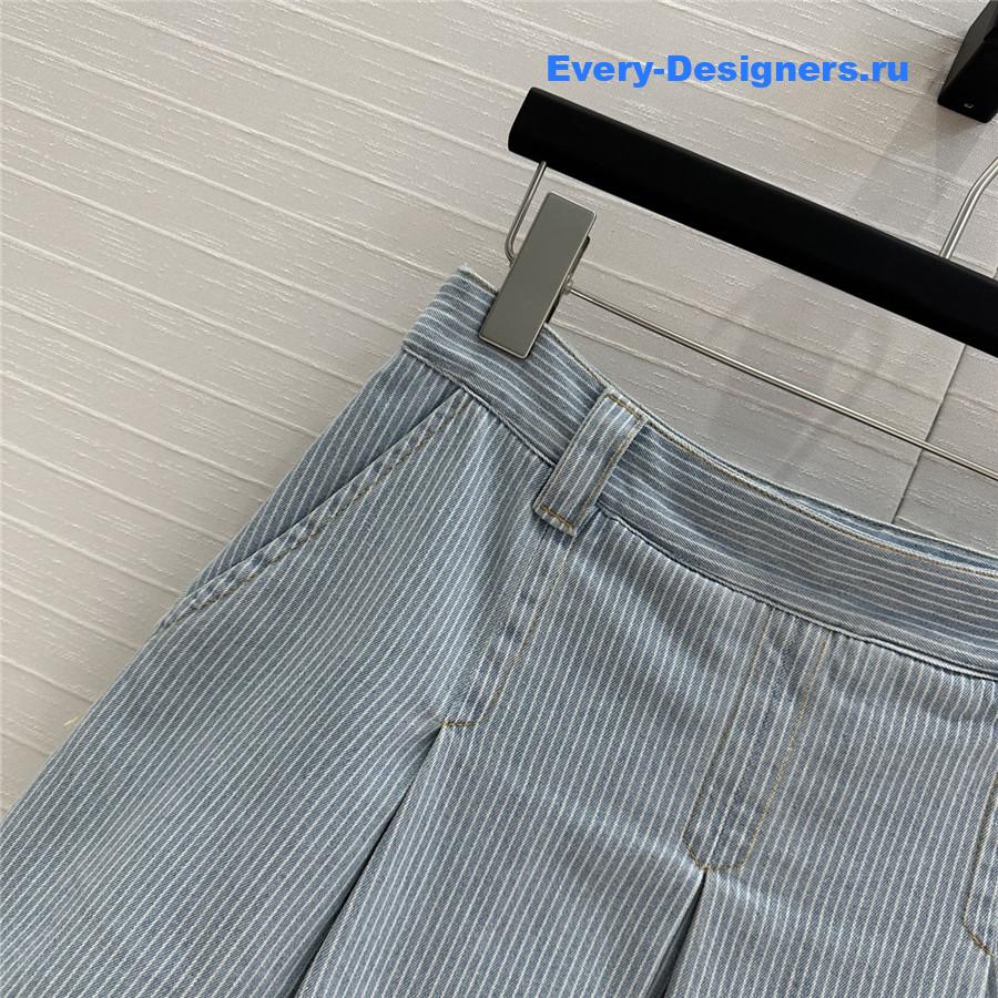 Miu Miu Light Blue Denim Skirt