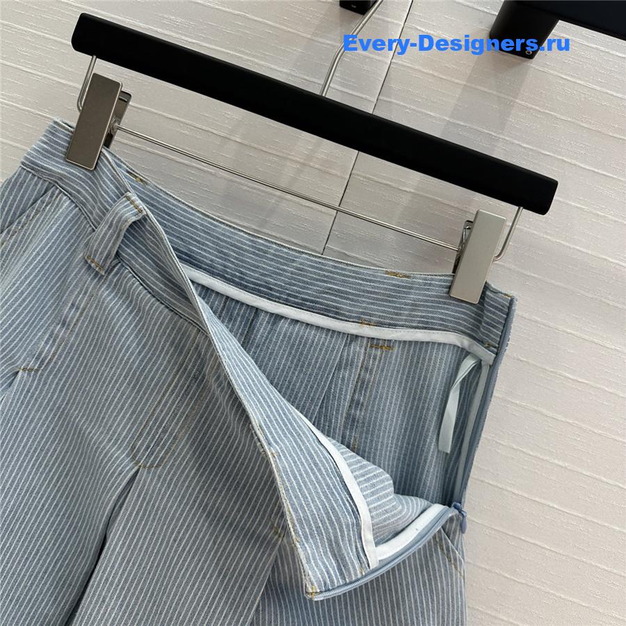 Miu Miu Light Blue Denim Skirt