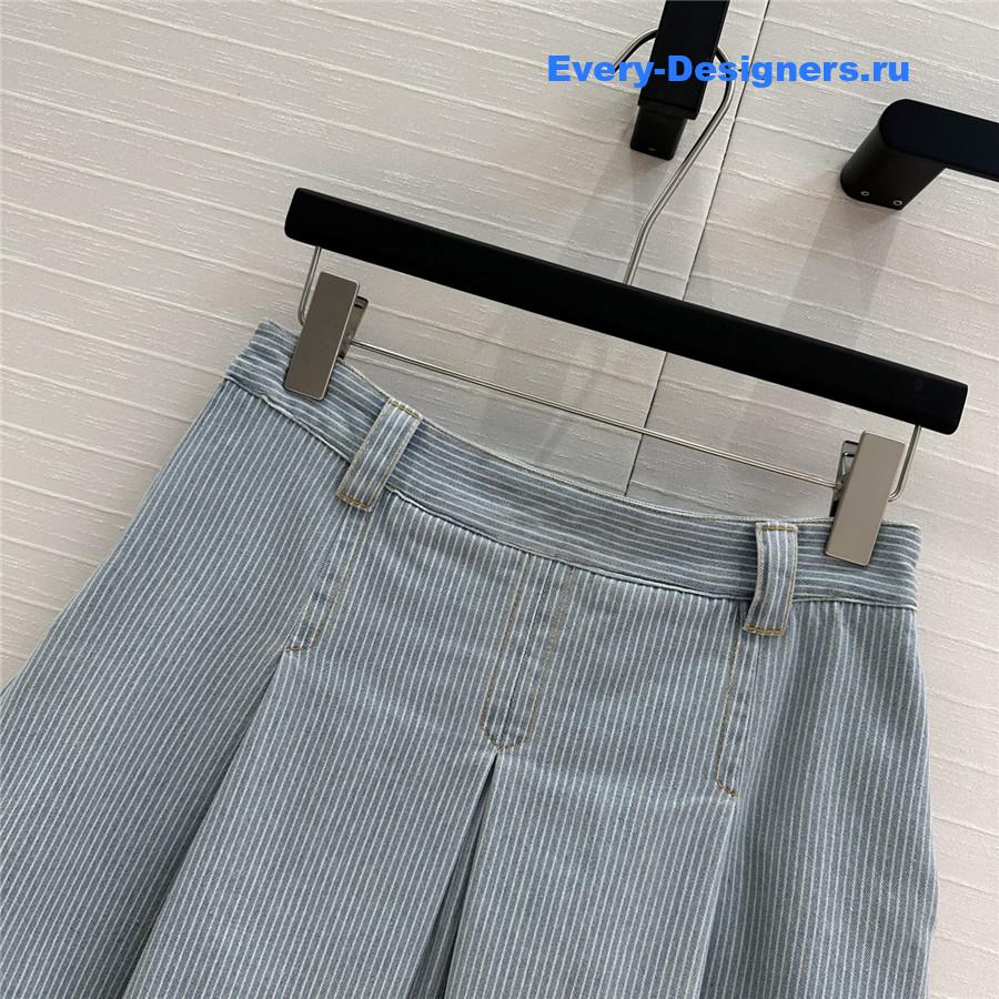 Miu Miu Light Blue Denim Skirt