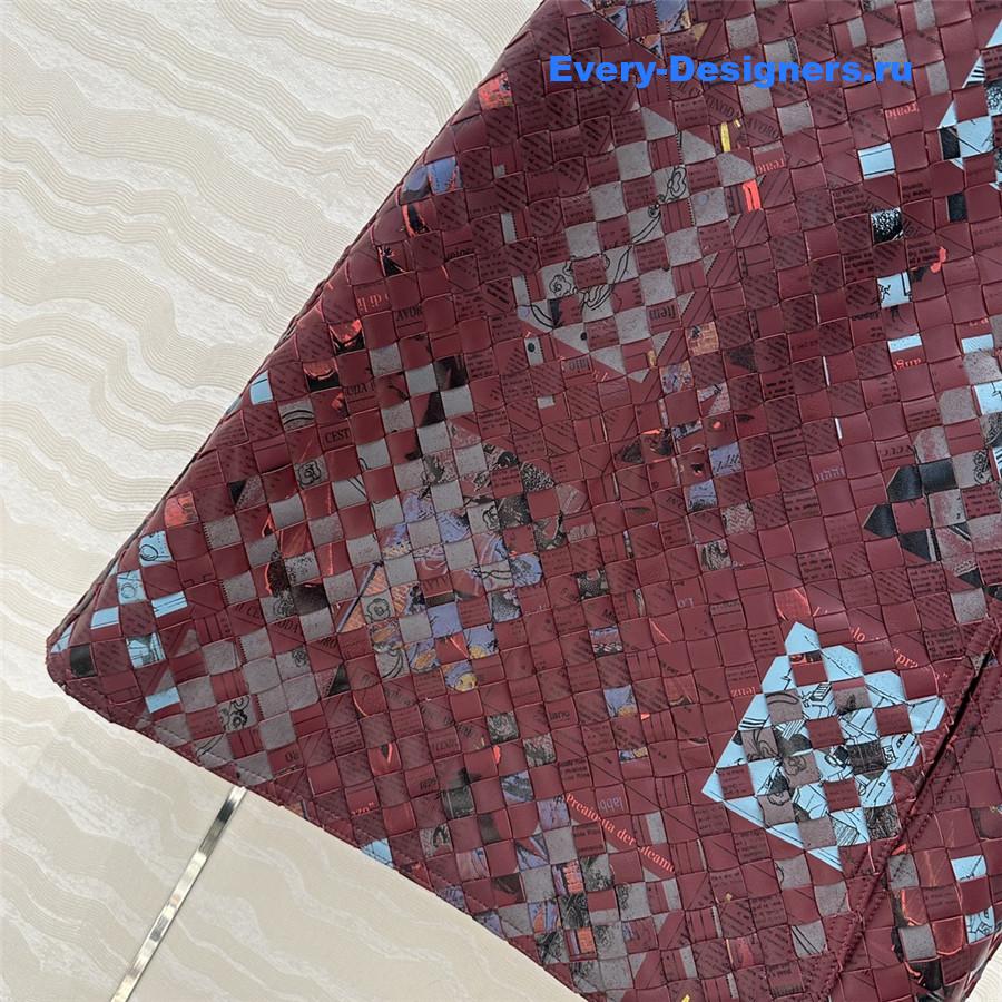 b0tt*ga Ven*ta graffiti woven leather skirt