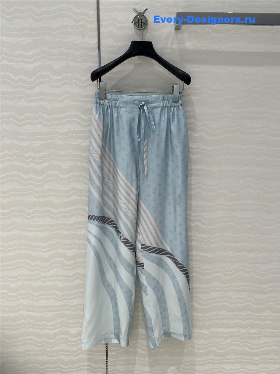 l0vis Vvtt0n wave print pajama pants
