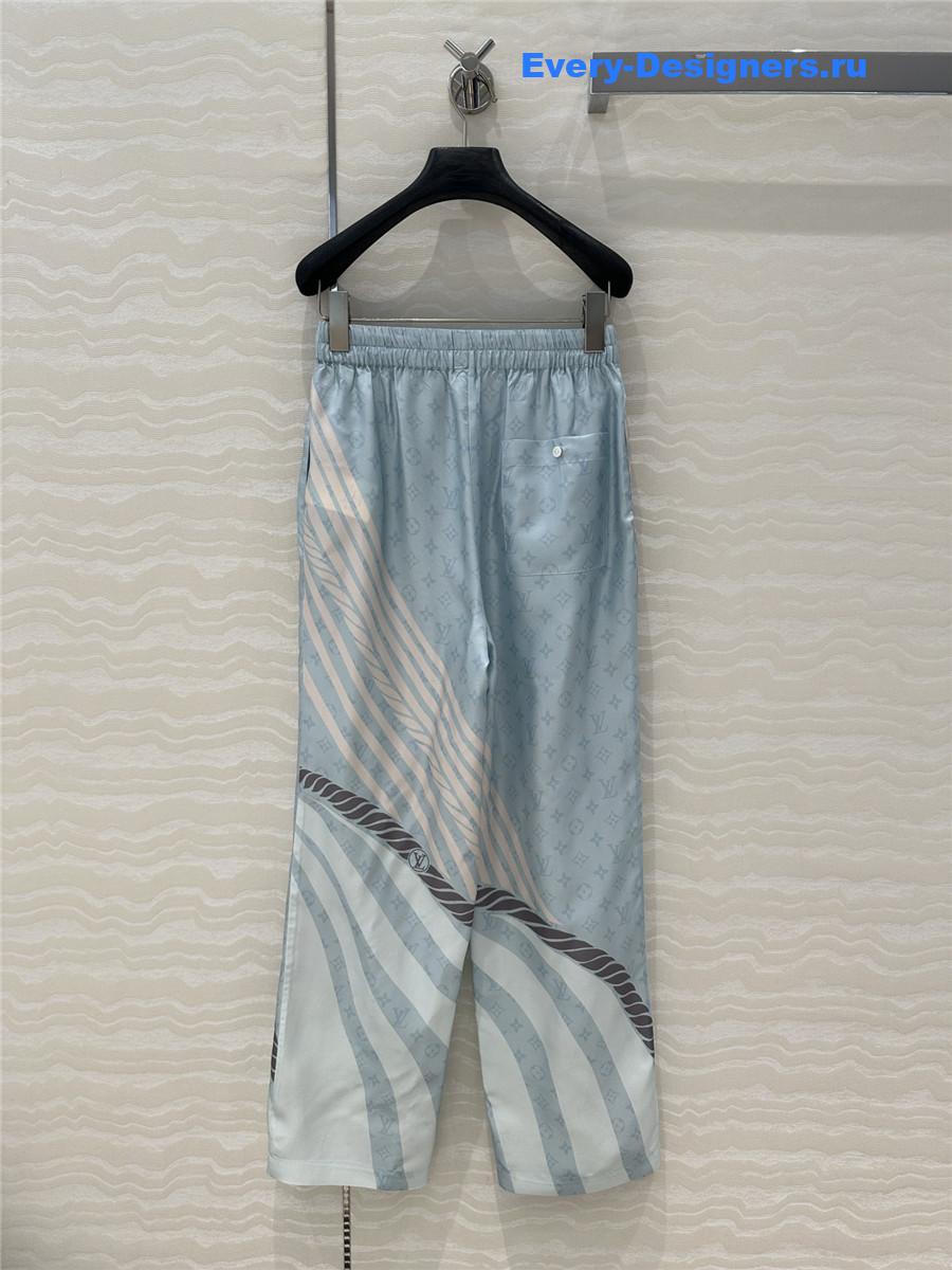 l0vis Vvtt0n wave print pajama pants