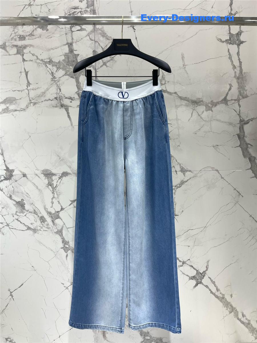 Va1e*ntin0 blue wide leg jeans