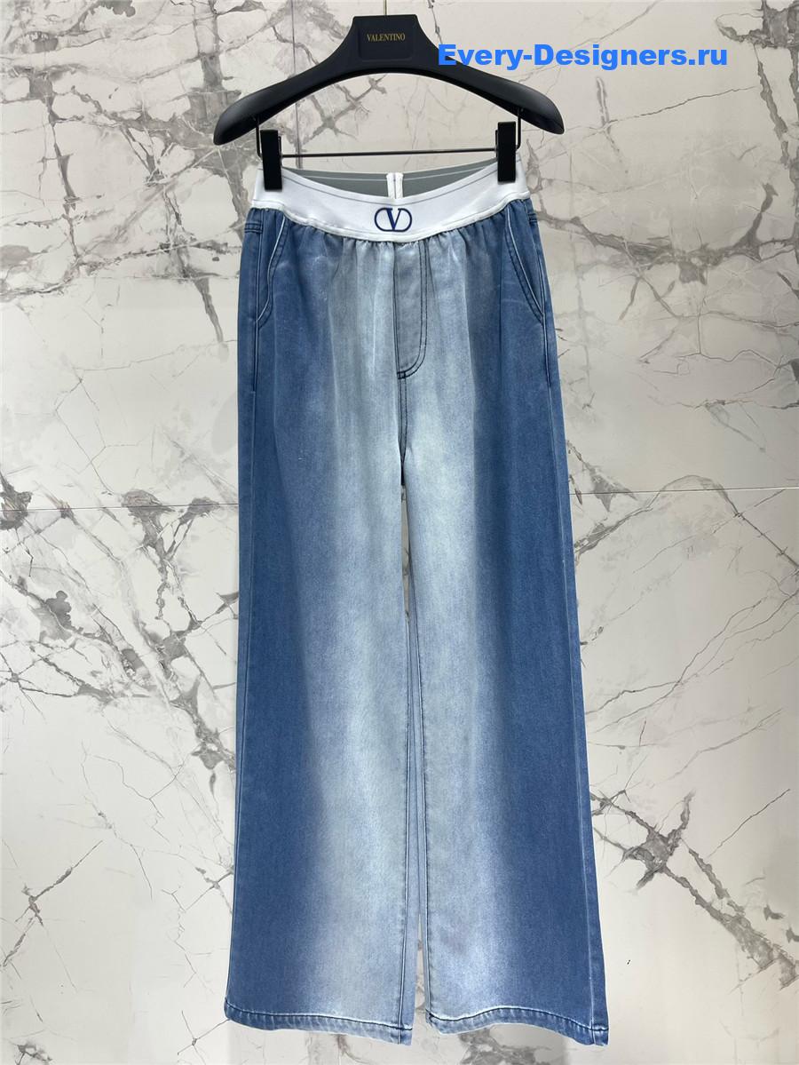 Va1e*ntin0 blue wide leg jeans