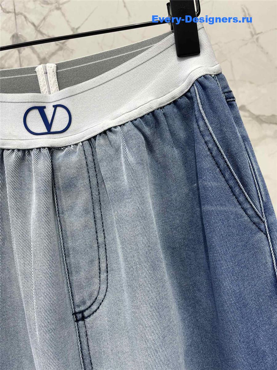 Va1e*ntin0 blue wide leg jeans