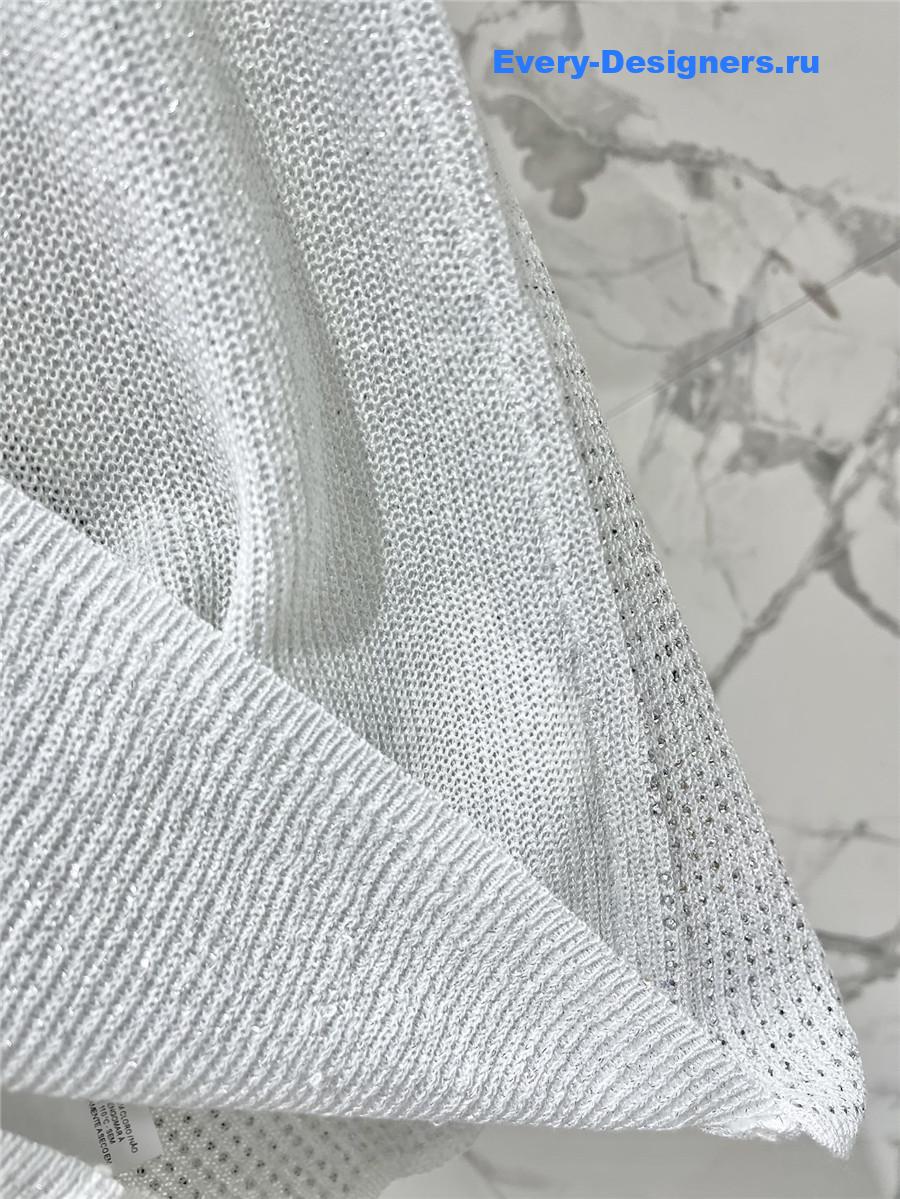 Sa1nt Lau*nt white sequined vest