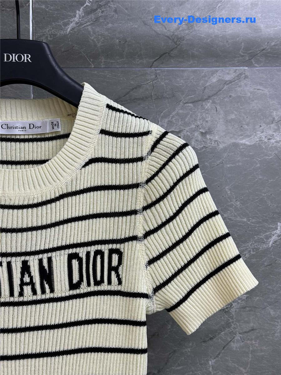 D10r striped knit short sleeves