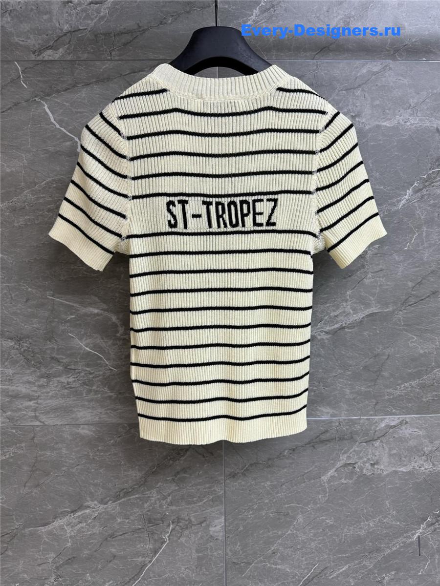 D10r striped knit short sleeves