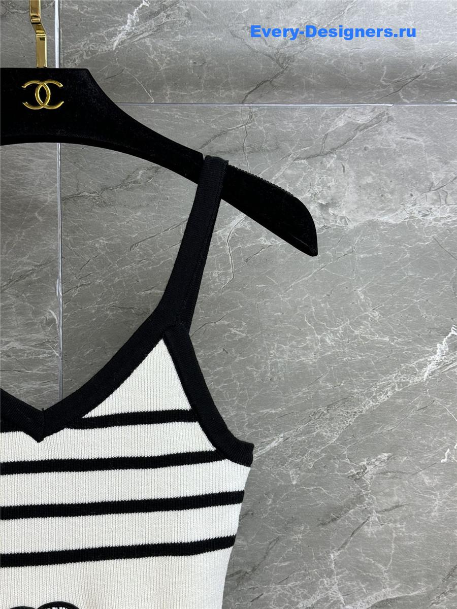Ch**el white striped camisole vest