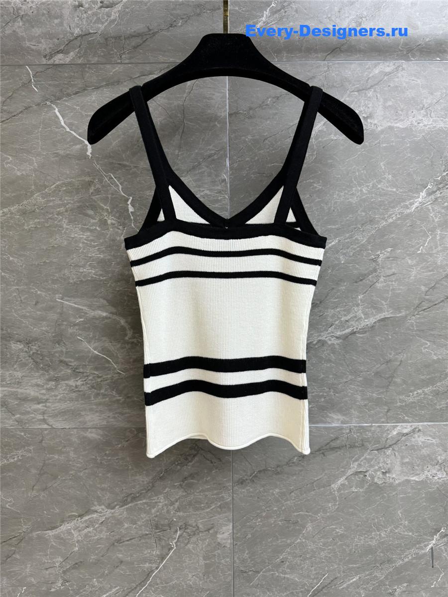 Ch**el white striped camisole vest