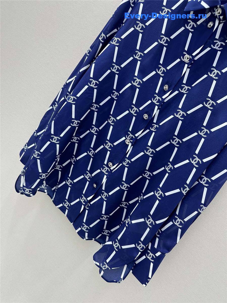 Ch**el blue silk shirt