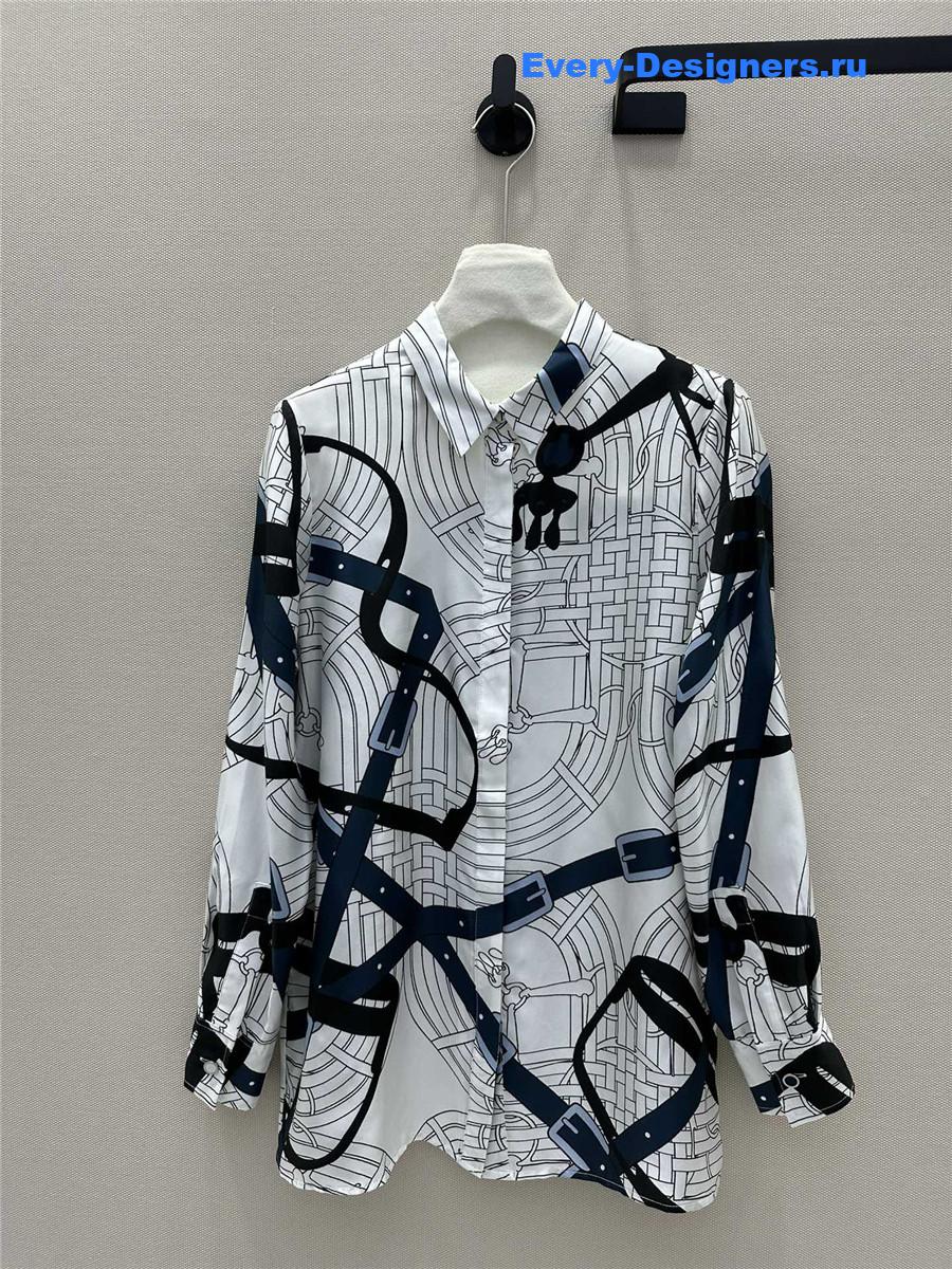 H**me5 chain rope silk shirt