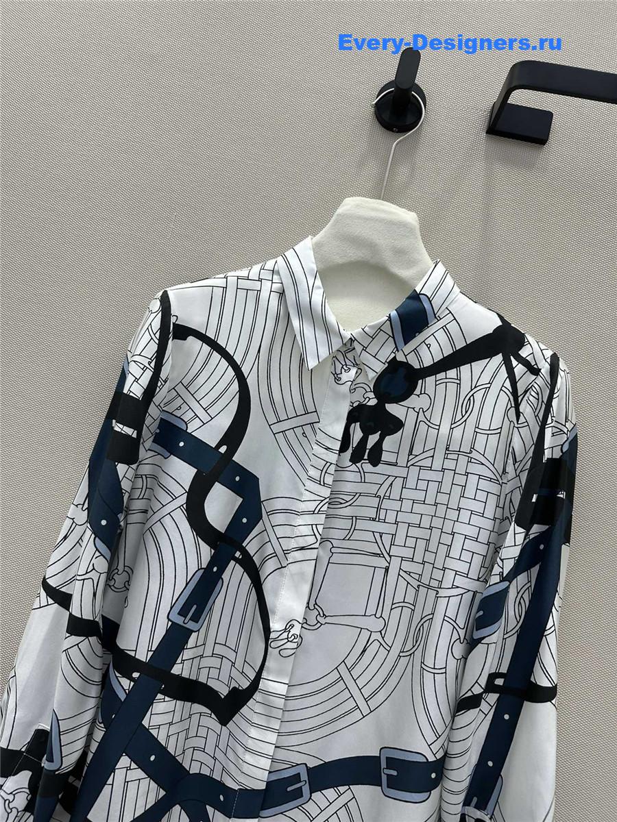 H**me5 chain rope silk shirt