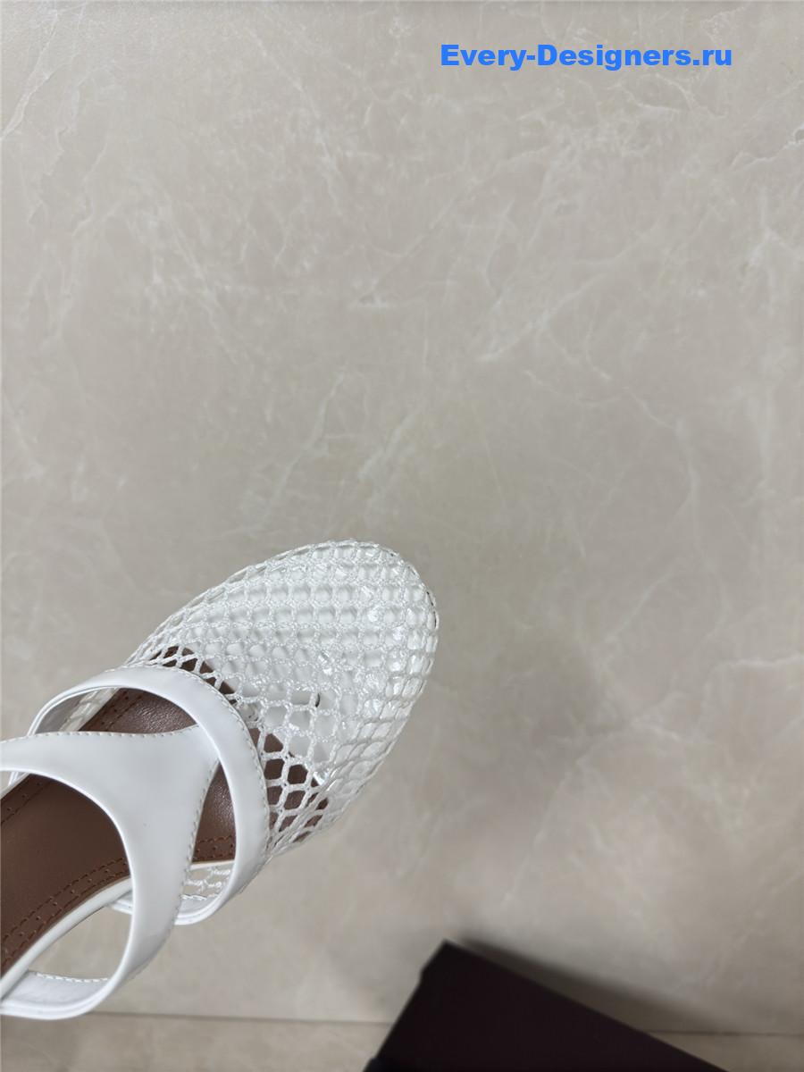 Alaïa White Fishnet Pumps