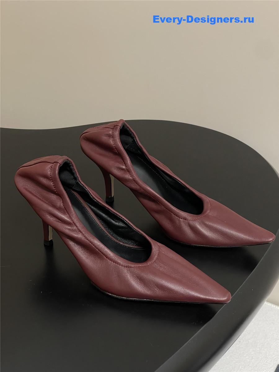 The R0w liisa burgundy leather pumps