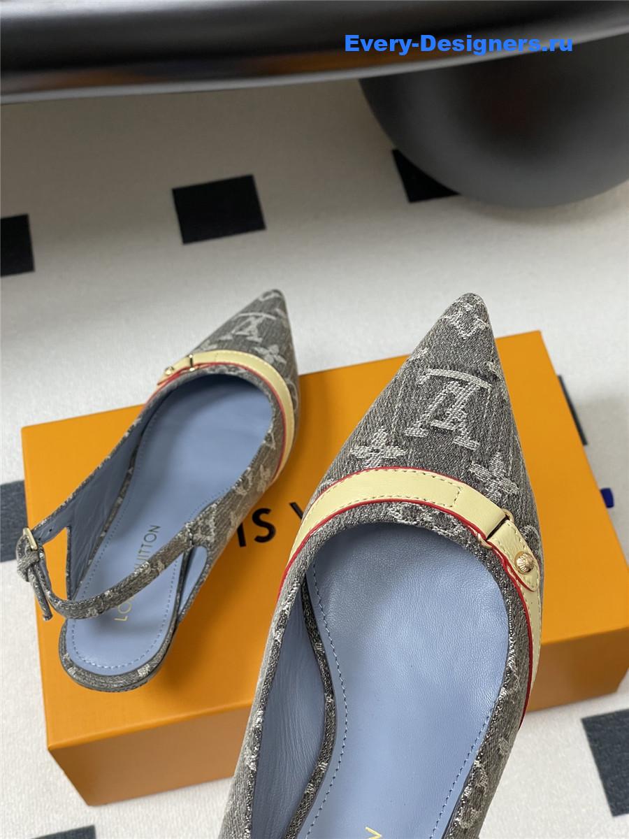 l0vis Vvtt0n grey denim slingbacks