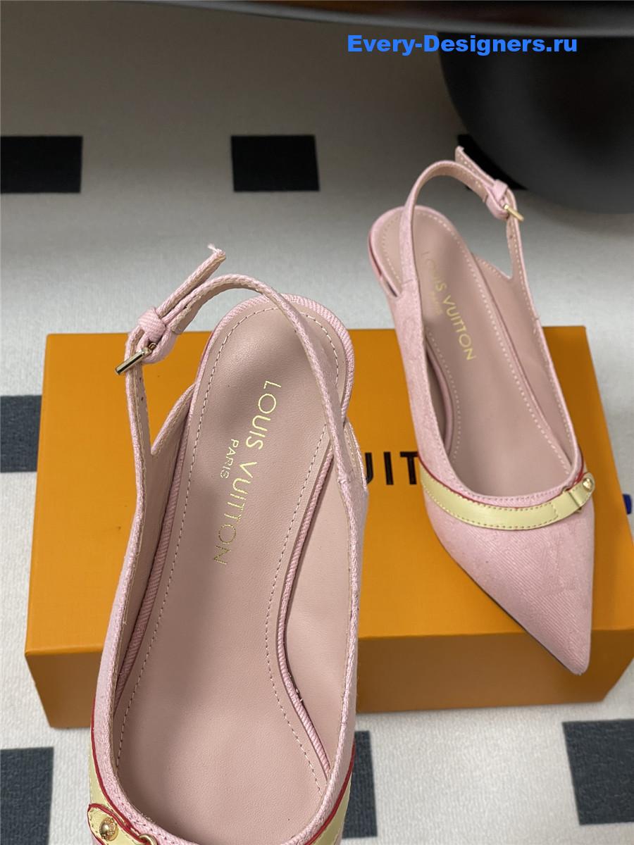 l0vis Vvtt0n pink denim slingbacks