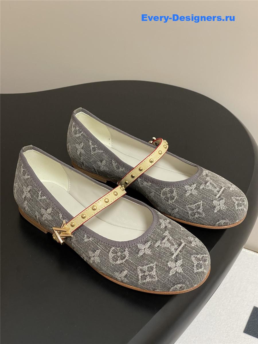 l0vis Vvtt0n grey denim romy flats