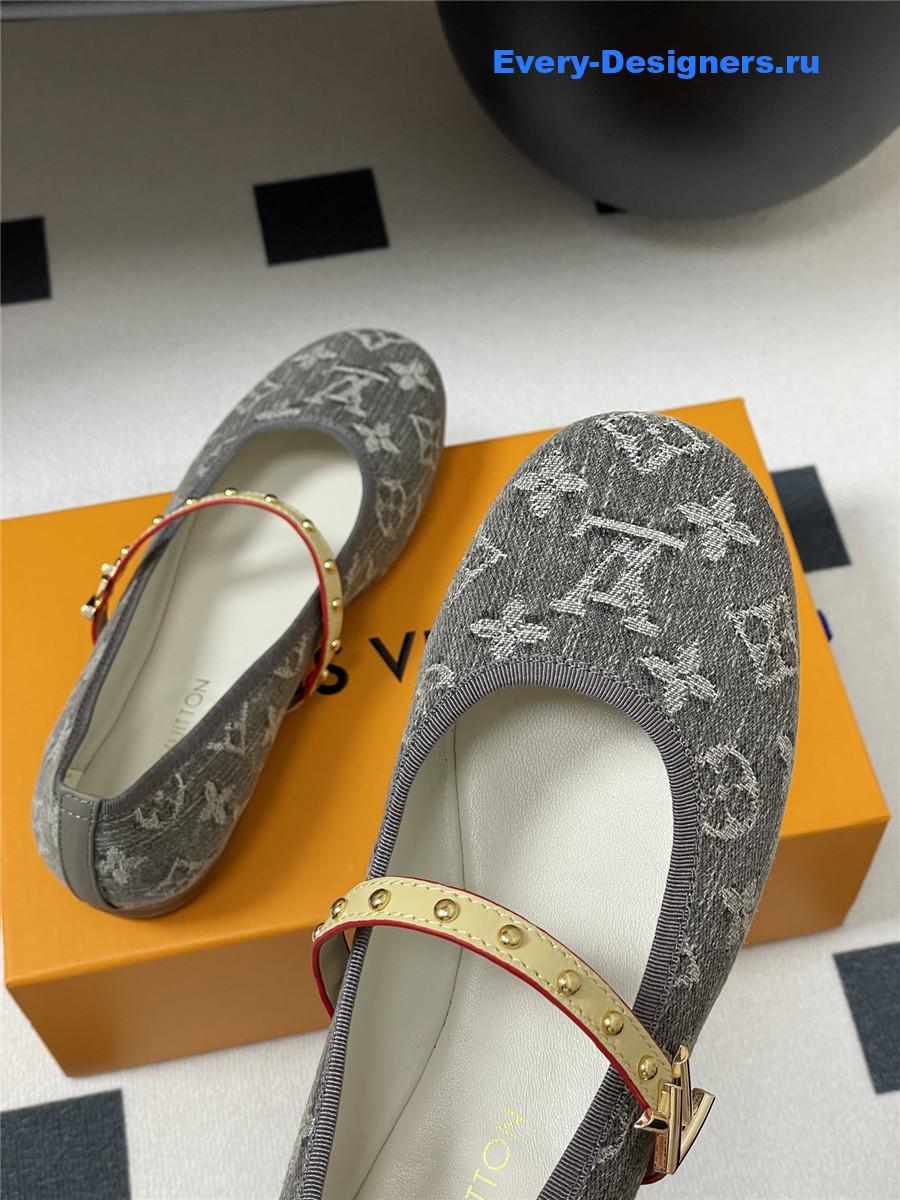 l0vis Vvtt0n grey denim romy flats