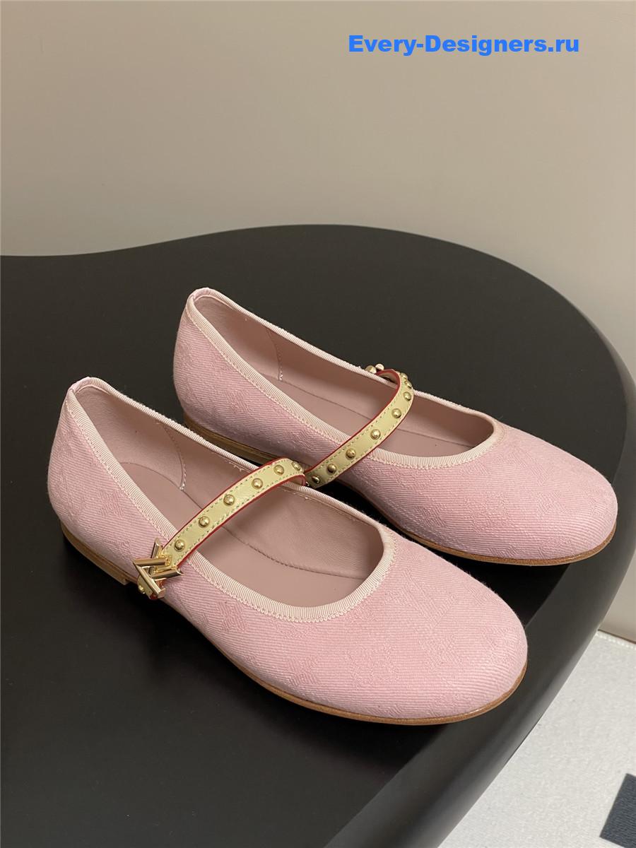 l0vis Vvtt0n pink denim romy flats